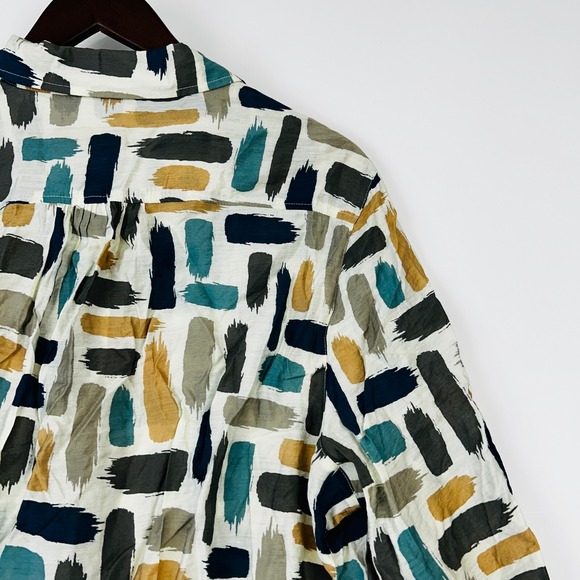 Nwt Multiples Print Button Shirt Size XL Paint Swatch Artsy Top Colorful - Picture 11 of 15